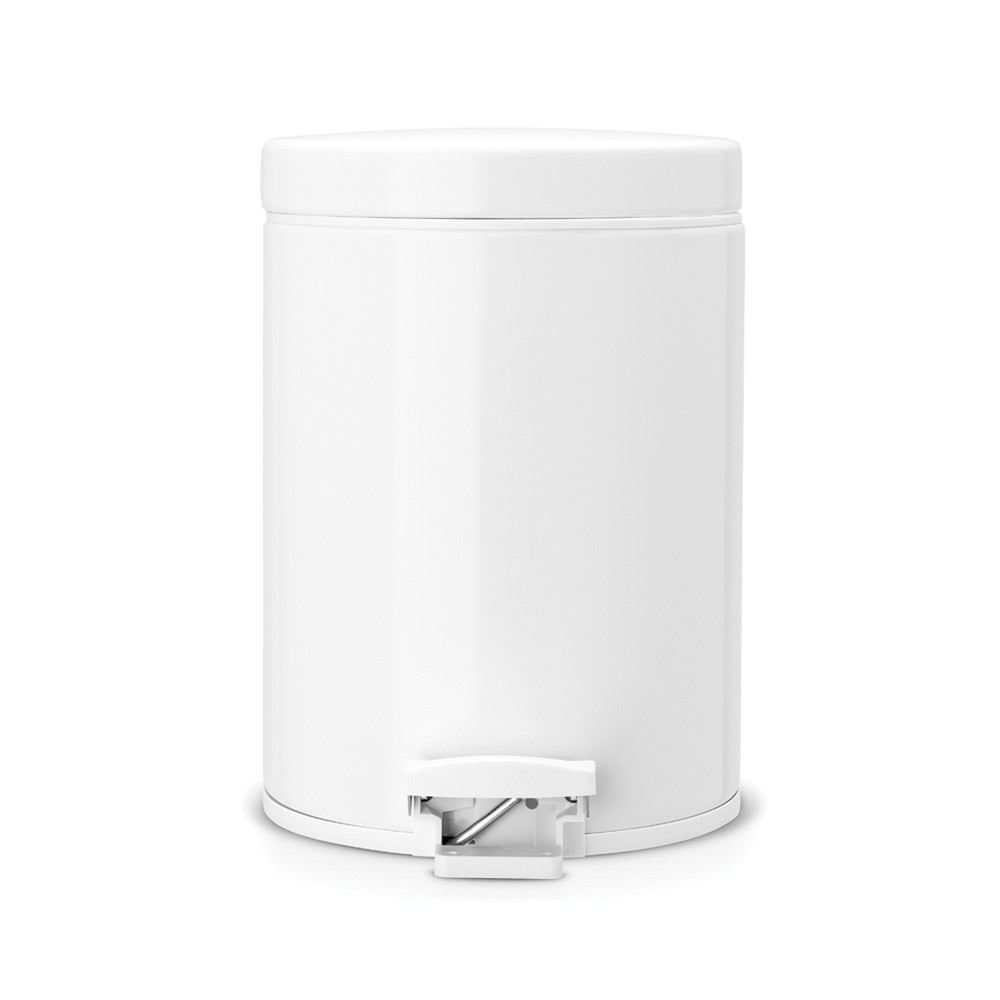 Pedal Bin Classic, 5 litre, Plastic Inner Bucket - White