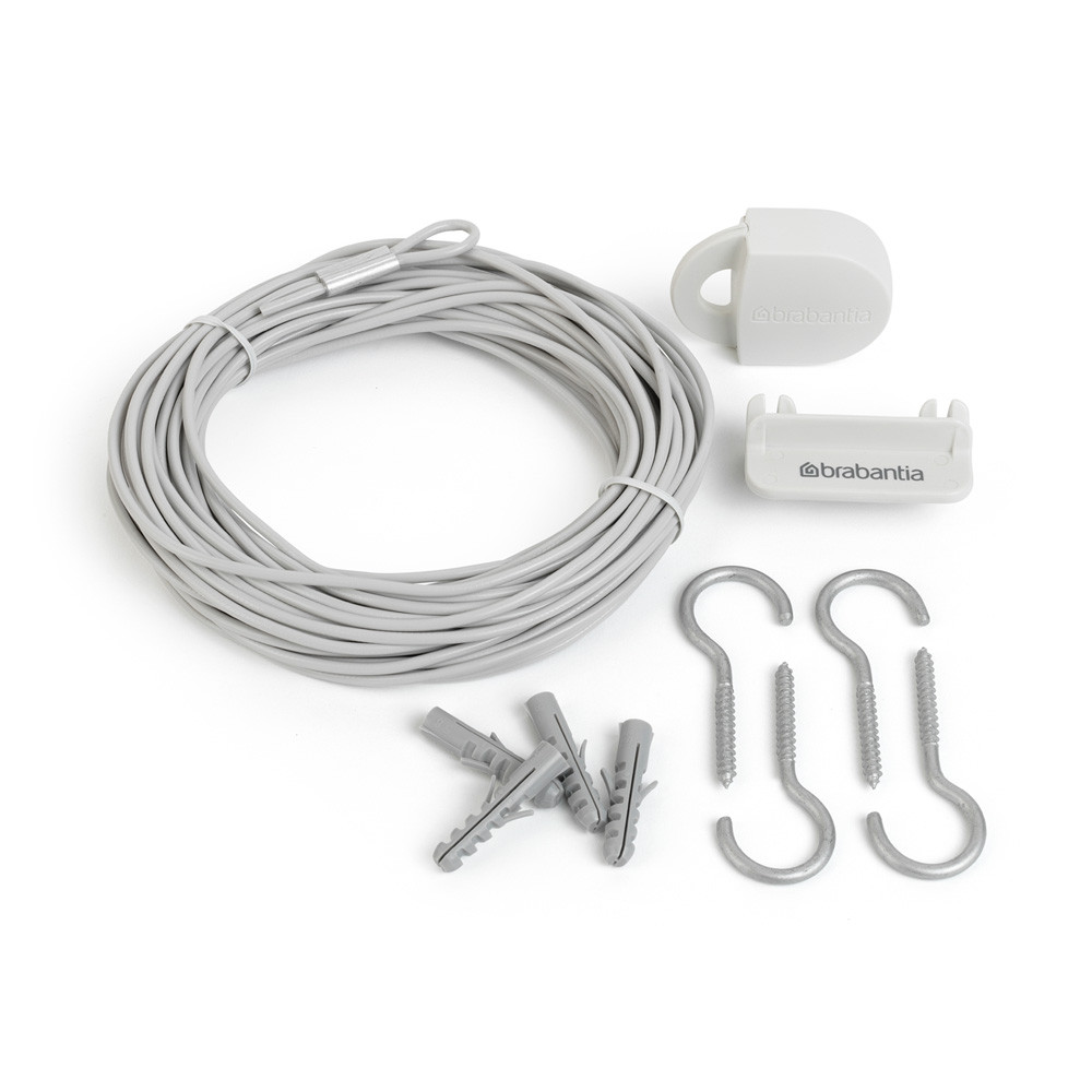 Clothes Lines Set, 12 metres - White