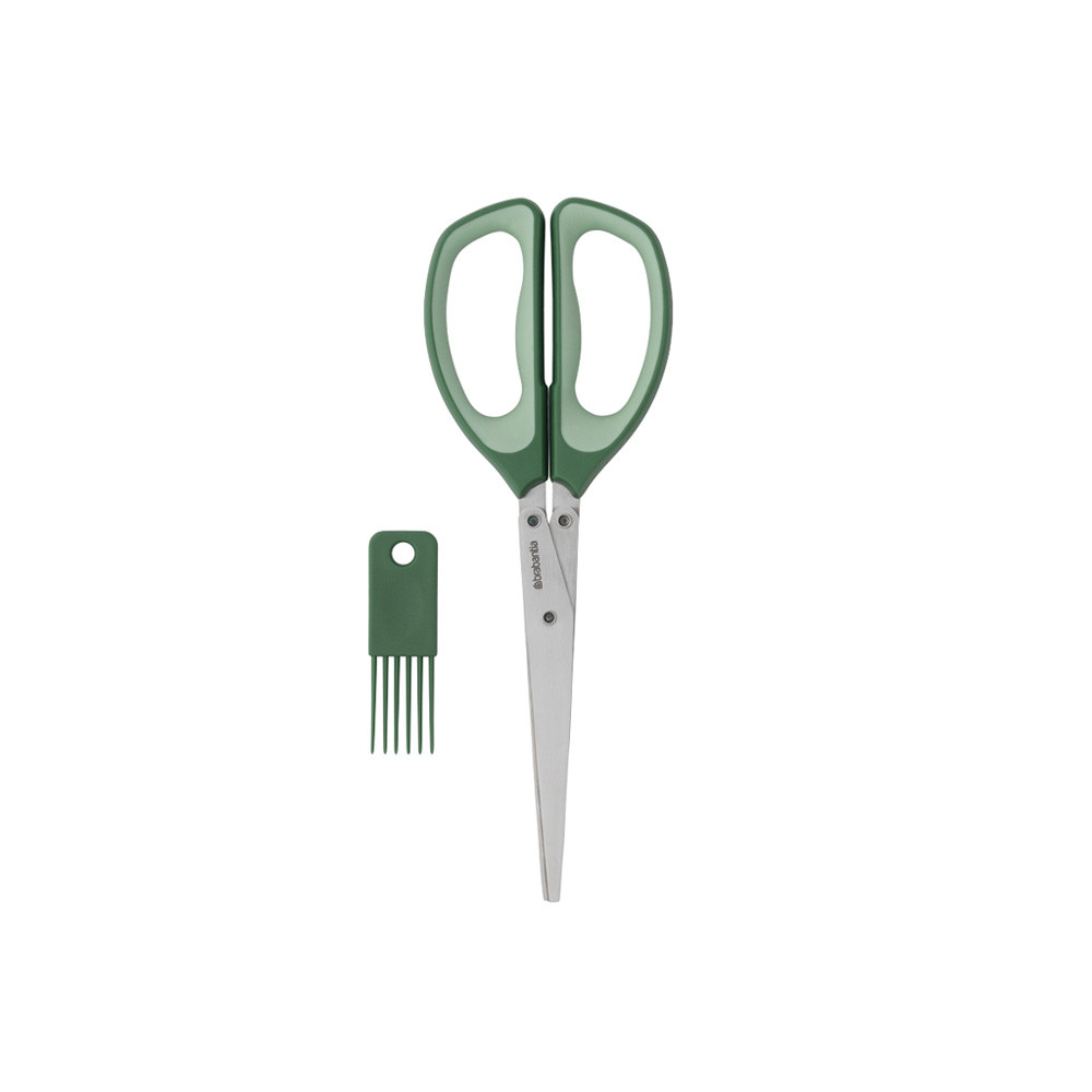 Herb Scissors plus Cleaning Tool, TASTY+ - Fir Green