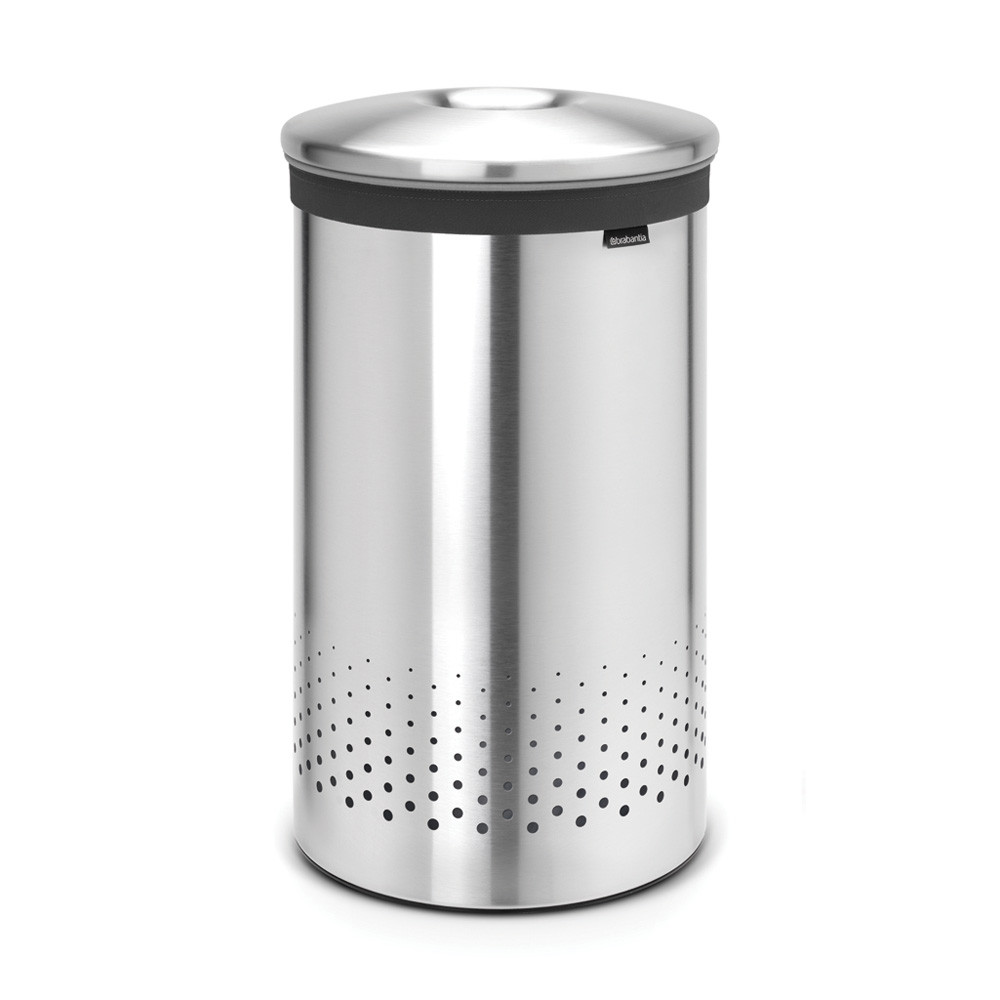  Laundry Bin, 60 litre, Metal Lid - Matt Steel
