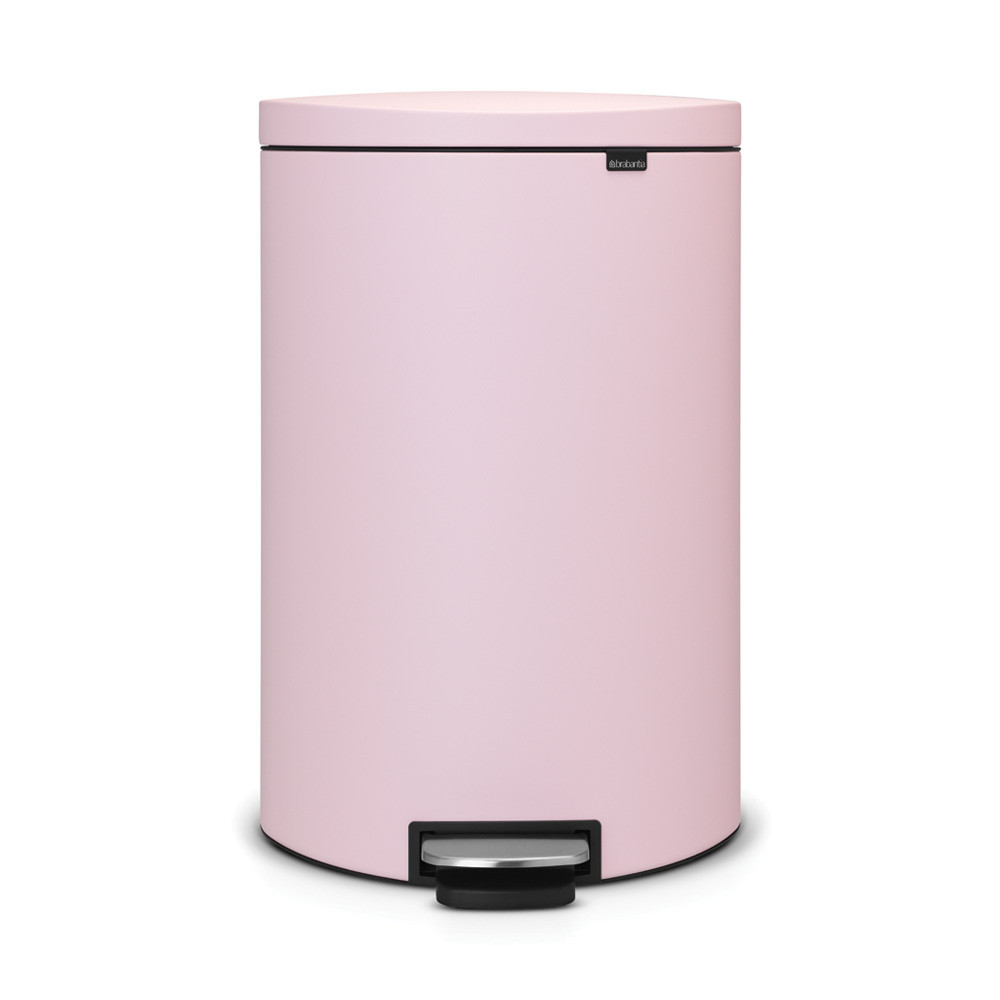 Pedal Bin FlatBack+, 40 litre, Soft Closing, Plastic Inner Bucket - Mineral Pink