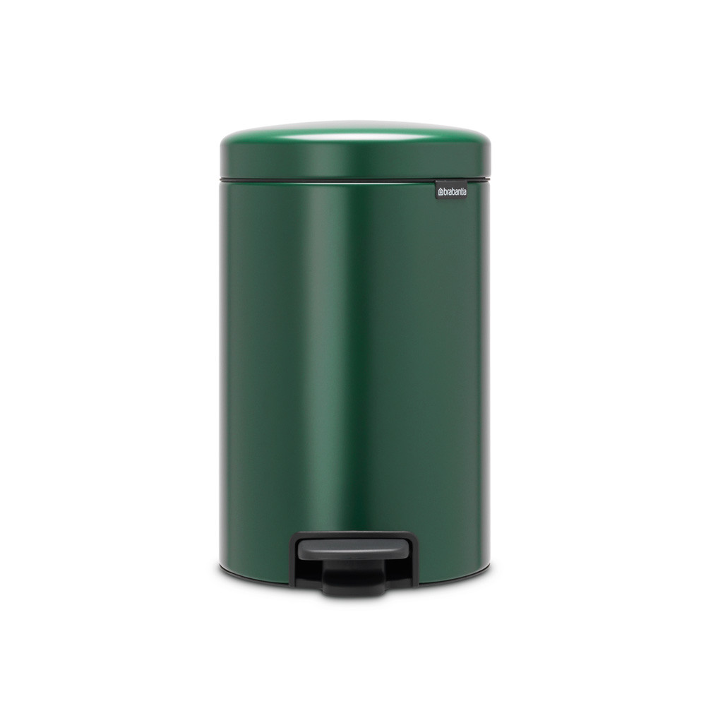 Pedal Bin newIcon, 12 litre, Soft Closing, Plastic Inner Bucket - Pine Green