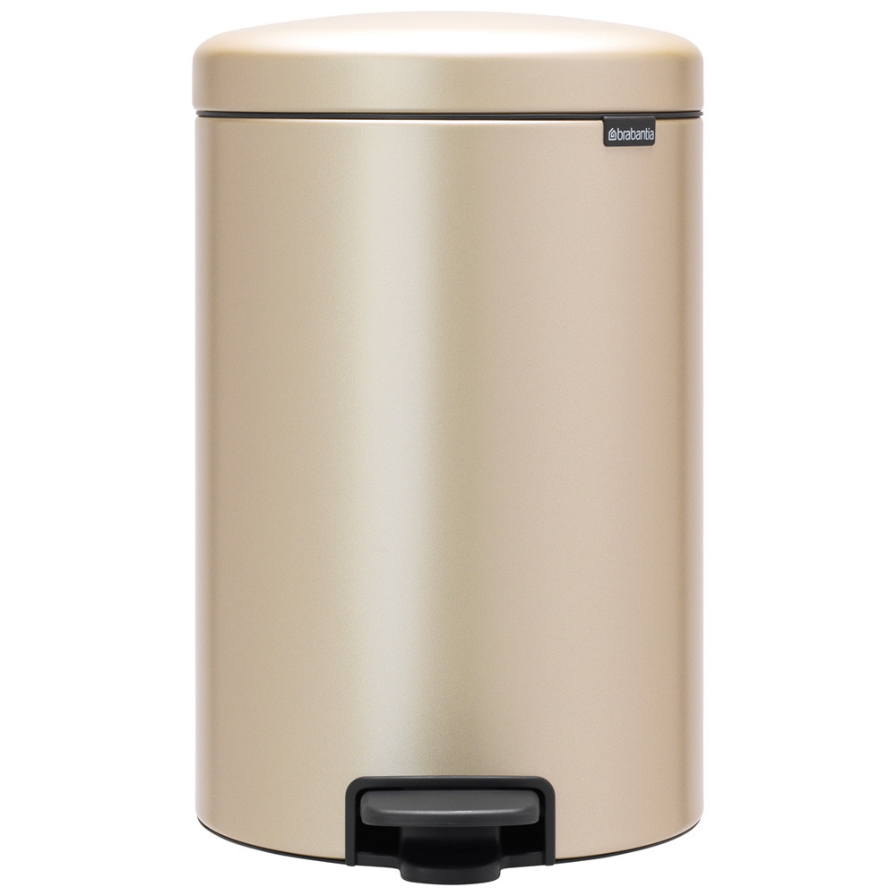 Pedal Bin newIcon, 20 litre, Soft Closing, Plastic Inner Bucket - Champagne