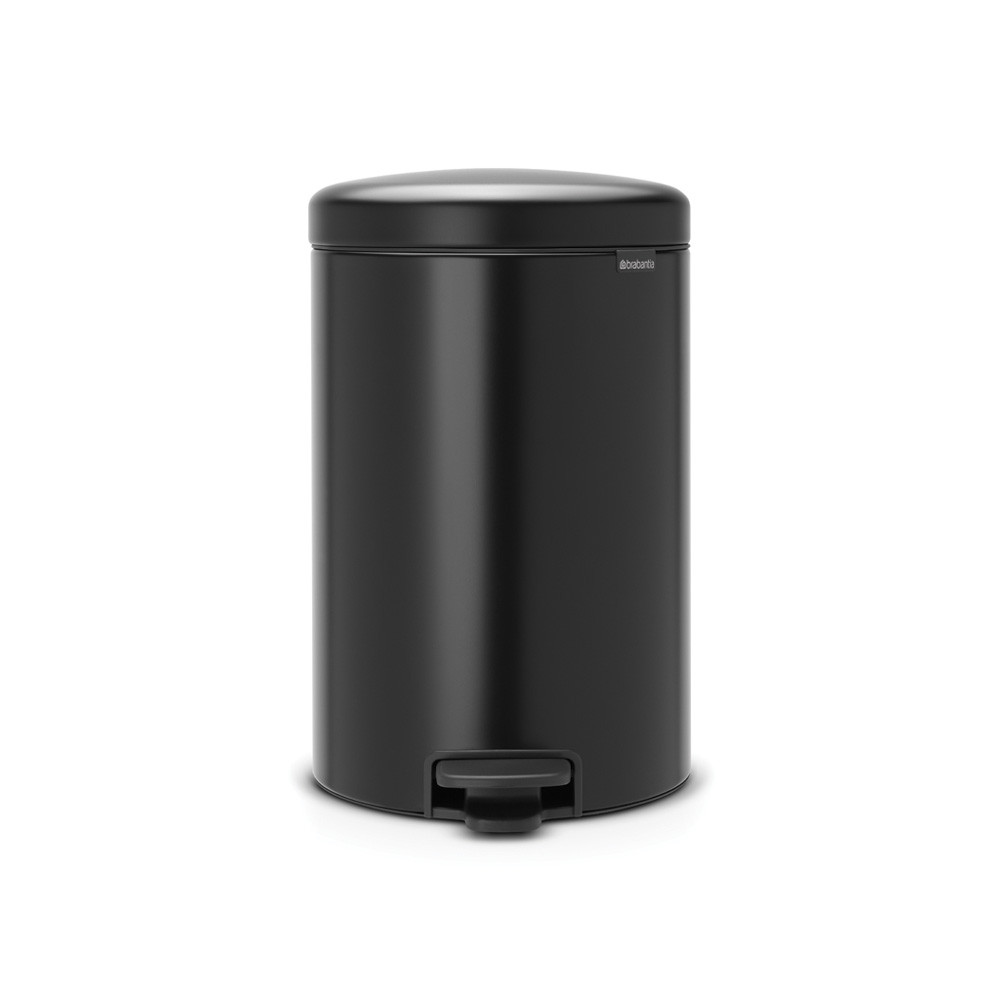 Pedal Bin newIcon, 20 litre, Soft Closing, Plastic Inner Bucket - Matt Black
