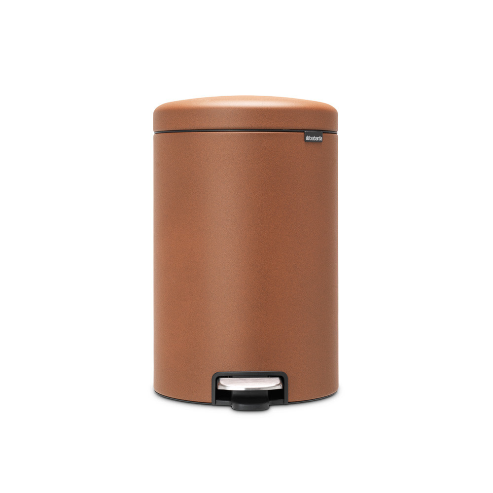 Pedal Bin newIcon, 20 litre, Soft Closing, Plastic Inner Bucket - Mineral Cinnamon