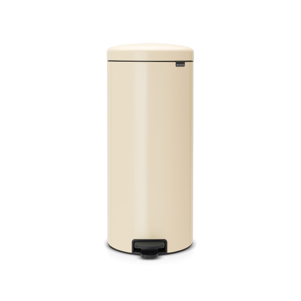  Pedal Bin newIcon, 30 litre, Soft Closing, Plastic Inner Bucket - Almond