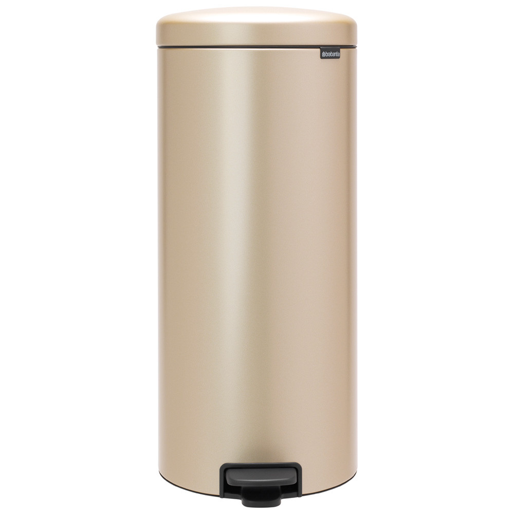 Pedal Bin newIcon, 30 litre, Soft Closing, Plastic Inner Bucket - Champagne