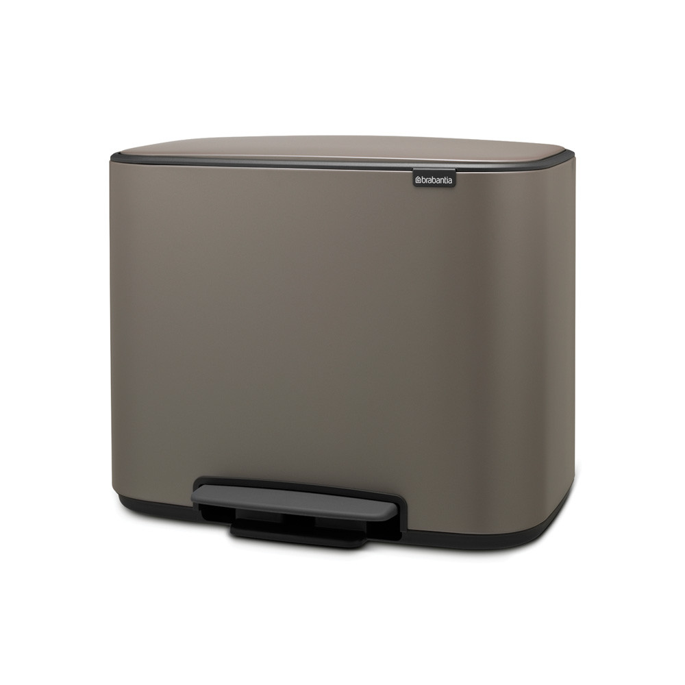 Bo Pedal Bin, with 1 Inner Bucket, 36 litres - Platinum