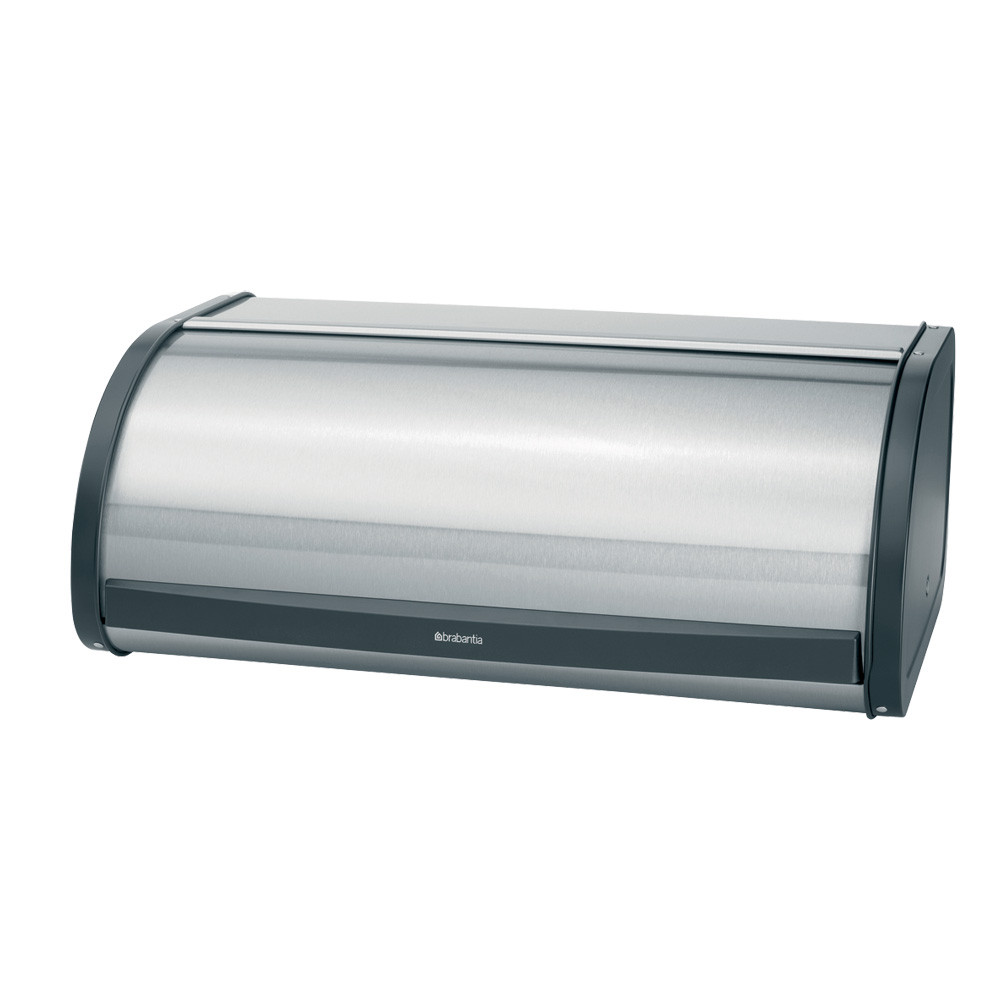Roll Top Bread Bin - Matt Steel Fingerprint Proof
