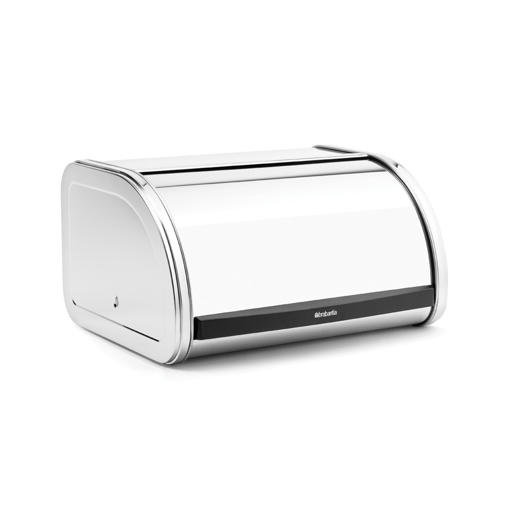 Roll Top Bread Bin, Medium - Brilliant Steel