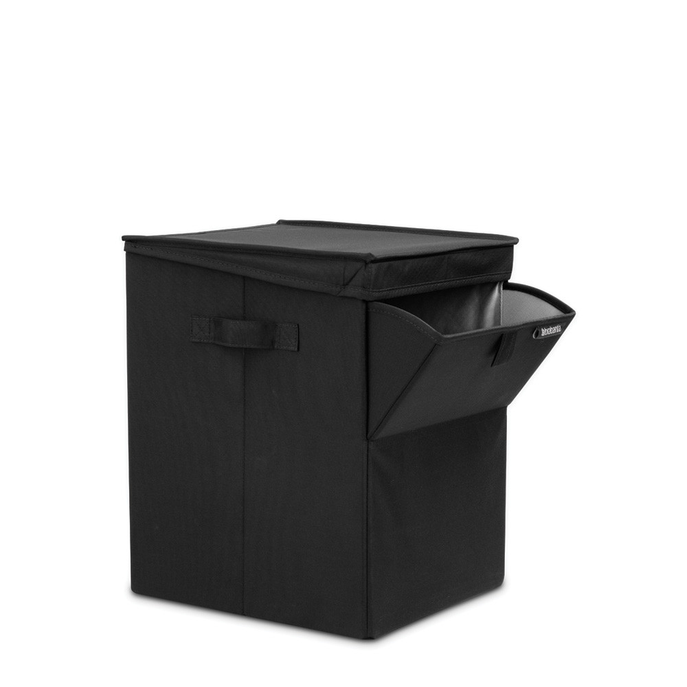  Stackable Laundry Box, 35 litre - Black