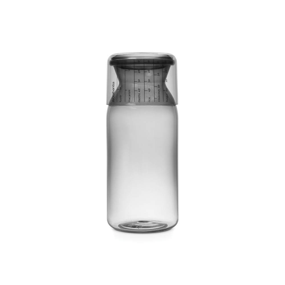 Storage Jar with Measuring Cup, 1.3 litre - Dark Grey