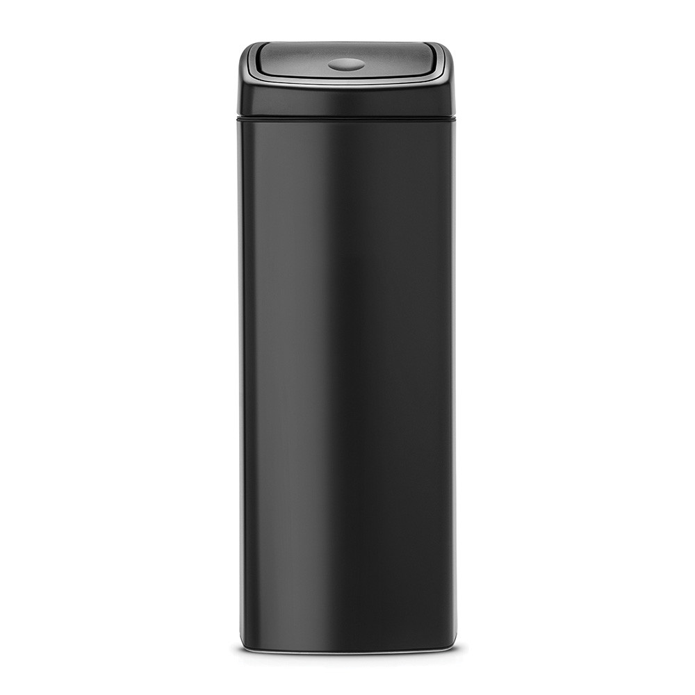  Touch Bin, 25 litre, Square, Plastic Inner Bucket - Matt Black