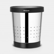 Waste Paper Bin, 5 litre, Conical - Brilliant Steel