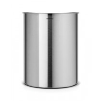 Waste Paper Bin, 15 litre - Matt Steel