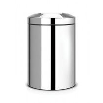 Flame Guard Waste Paper Bin, 15 litre - Brilliant Steel