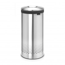 Laundry Bin, 35 litre, Metal Lid - Matt Steel