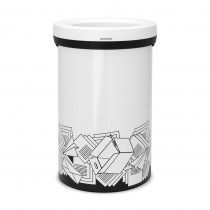  Open Top Bin, 60 litre, Paper Waste - White