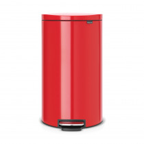 Pedal Bin FlatBack+, 40 litre, Soft Closing, Plastic Inner Bucket - Passion Red