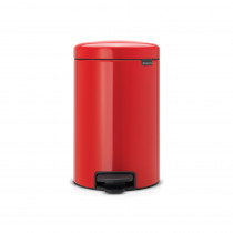 Pedal Bin newIcon, 12 litre, Soft Closing, Plastic Inner Bucket - Passion Red