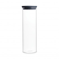 Stackable Glass Jar, 1.9 litre - Dark Grey