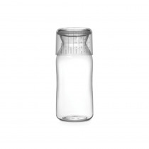  Storage Jar with Measuring Cup, 1.3 litre - Transparent